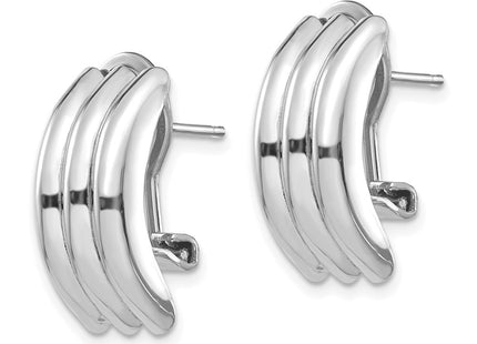 14k White Gold Earrings Style H955 - Classique Jewelry Inc.