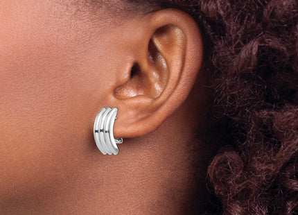 14k White Gold Earrings Style H955 - Classique Jewelry Inc.