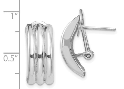 14k White Gold Earrings Style H955 - Classique Jewelry Inc.