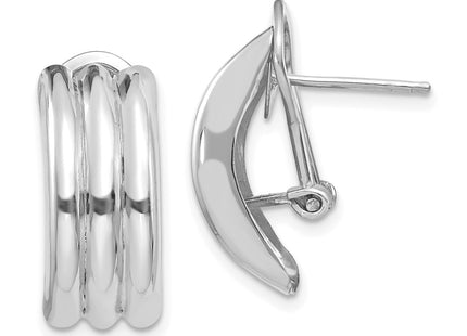 14k White Gold Earrings Style H955 - Classique Jewelry Inc.