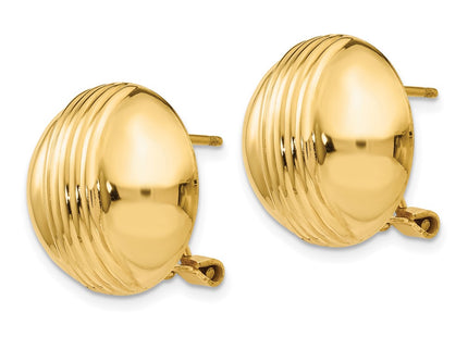 14k Yellow Gold Earrings Style H966 - Classique Jewelry Inc.