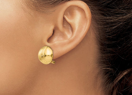 14k Yellow Gold Earrings Style H966 - Classique Jewelry Inc.