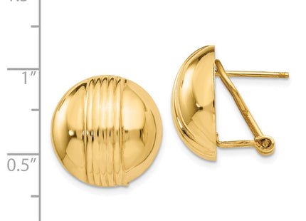 14k Omega Post Earrings (Style H966)