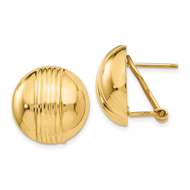 14k Yellow Gold Earrings Style H966 - Classique Jewelry Inc.