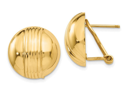 14k Omega Post Earrings (Style H966)