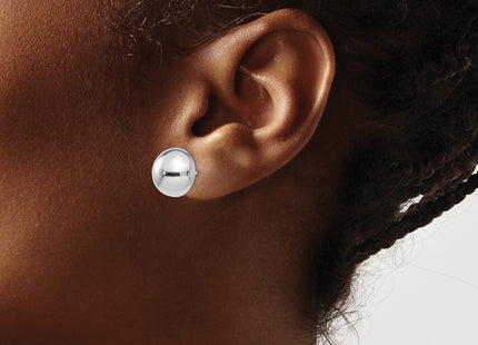 14K white gold earrings, another view