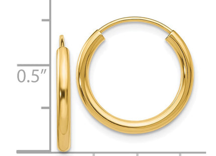 14k Yellow Gold Earrings Style H978 - Classique Jewelry Inc.