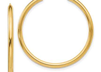 14k Polished Round Endless Hoop Earrings (Style H981)