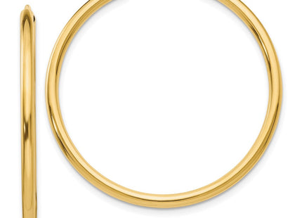 14k Polished Round Endless Hoop Earrings (Style H982)