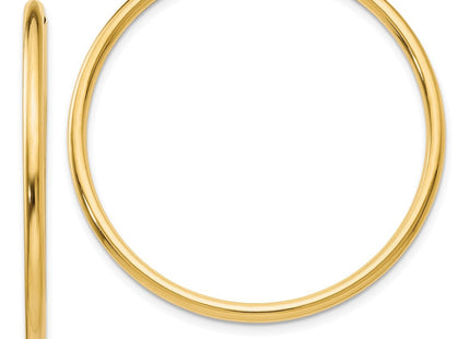14k Polished Round Endless Hoop Earrings (Style H983)
