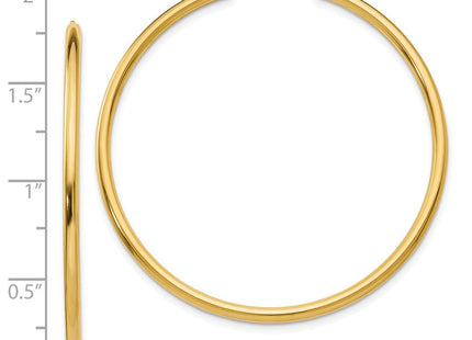 14k Polished Round Endless Hoop Earrings (Style H984)