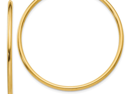 14k Polished Round Endless Hoop Earrings (Style H984)