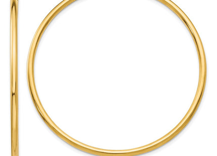 14k Polished Round Endless Hoop Earrings (Style H985)