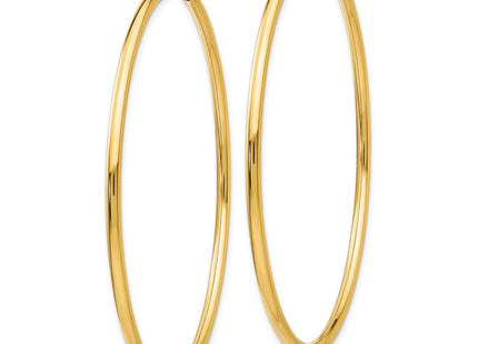 14k Polished Round Endless Hoop Earrings (Style H986)