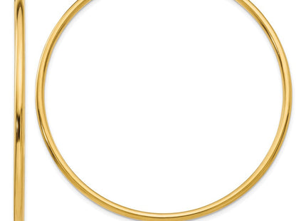 14k Polished Round Endless Hoop Earrings (Style H986)