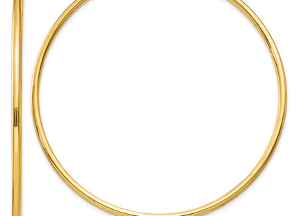 14k Polished Round Endless Hoop Earrings (Style H987)