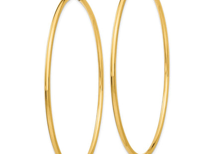 14k Polished Round Endless Hoop Earrings (Style H988)