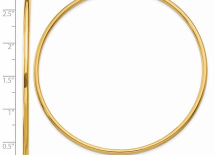 14k Polished Round Endless Hoop Earrings (Style H988)