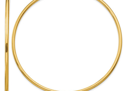 14k Polished Round Endless Hoop Earrings (Style H988)