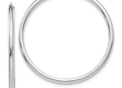 14k White Gold Polished Endless Hoop Earrings (Style H994)