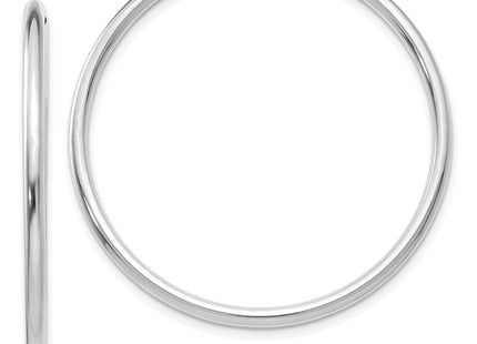 14k White Gold Polished Endless Hoop Earrings (Style H995)
