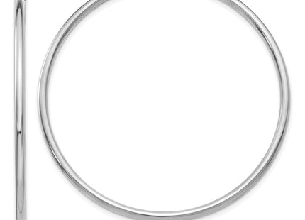 14k White Gold Polished Endless Hoop Earrings (Style H997)