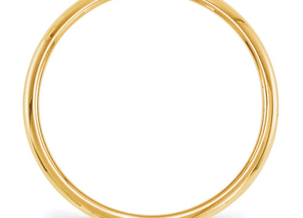 14K Yellow Gold Half Round Wedding Band
