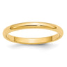 14k Yellow Gold Half Round Wedding Band Size 6.5
