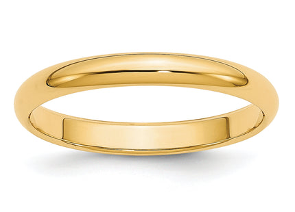 14k Yellow Gold Half Round Wedding Band