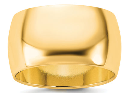 14k Yellow Gold Half Round Wedding Band