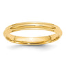 14k Yellow Gold Half Round with Edge Wedding Band Size 5