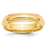 14k Yellow Gold Half Round with Edge Wedding Band Size 8