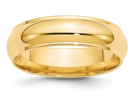 14K yellow gold wedding band, further view