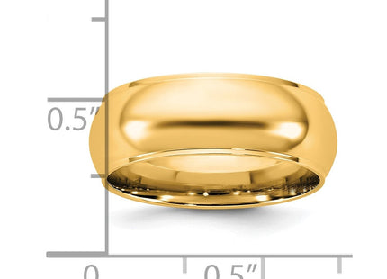 14K yellow gold wedding band, further view
