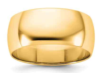 14K Yellow Gold Lightweight Half Round Band