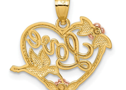 14k Two-tone Pendants Style K10005 - Classique Jewelry Inc.