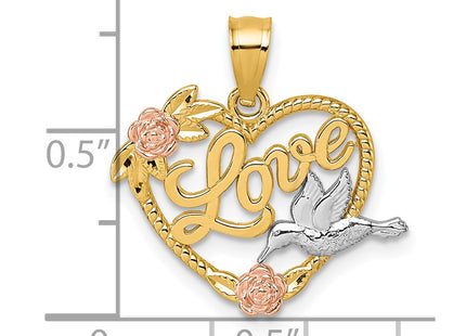 14k Two-tone Pendants Style K10005 - Classique Jewelry Inc.