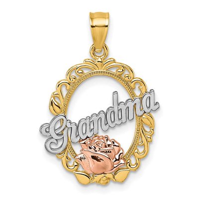 14K gold oval pendant