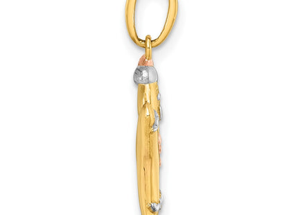 14k Yellow & Rhodium Jewelry Style K10015 - Classique Jewelry Inc.