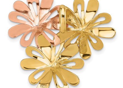 14k Yellow & Rhodium Pendants Style K10018 - Classique Jewelry Inc.