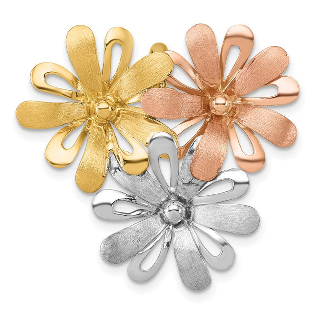 14k Yellow & Rhodium Pendants Style K10018 - Classique Jewelry Inc.