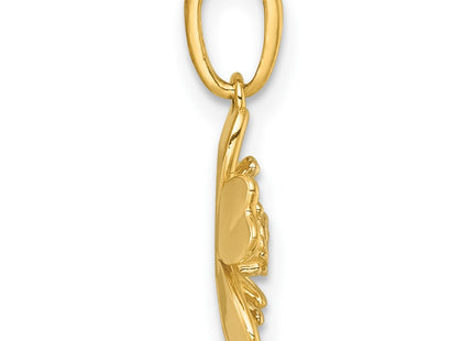 14K gold flower charm, alternate view