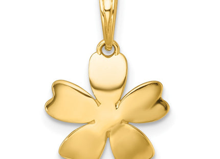 14K gold flower charm, another view