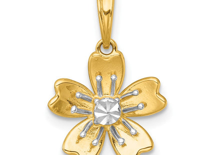 14K gold flower charm