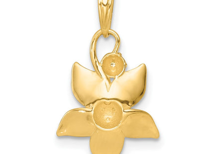 14k Yellow & Rhodium Jewelry Style K10021 - Classique Jewelry Inc.