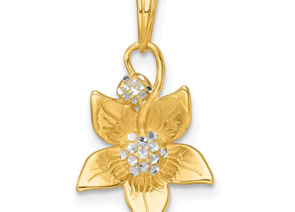14k Yellow & Rhodium Jewelry Style K10021 - Classique Jewelry Inc.