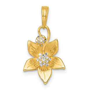 14k Yellow & Rhodium Jewelry Style K10021 - Classique Jewelry Inc.