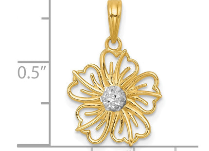 14k Yellow & Rhodium Jewelry Style K10022 - Classique Jewelry Inc.