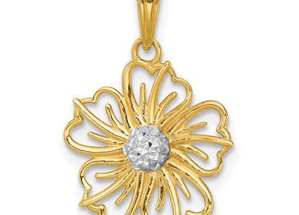 14k Yellow & Rhodium Jewelry Style K10022 - Classique Jewelry Inc.