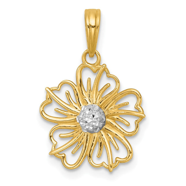 14k Yellow & Rhodium Jewelry Style K10022 - Classique Jewelry Inc.